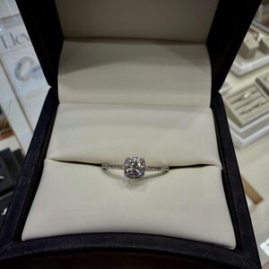 0.47ct Lab-Grown Diamond Engagement Ring – 14k White Gold, GCAL Certified